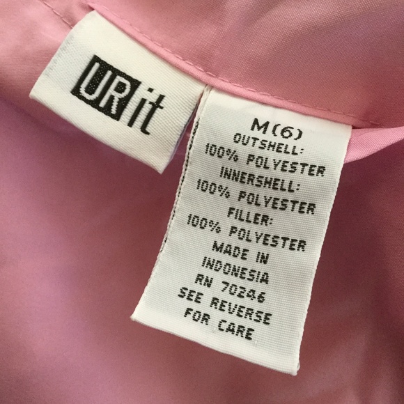 Reversible Warm Winter Vest Pink / Gray Fleece - Picture 5 of 6
